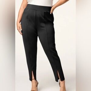 Sleek Black Women's Cropped Pants